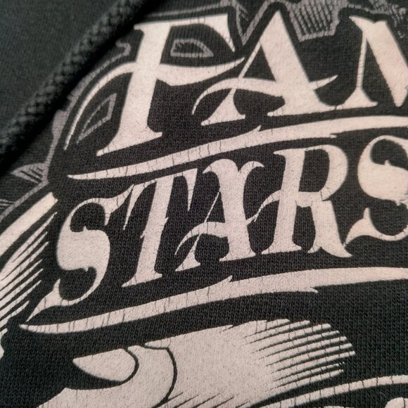 Famous Stars Straps Sweatshirt Men XXL Black Full Zip Skull Roses Hoodie - Picture 11 of 13